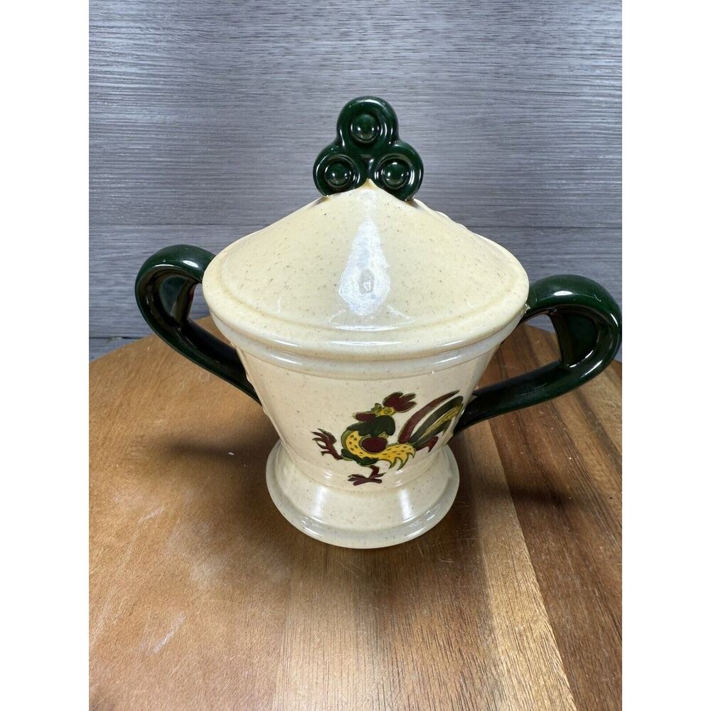 Vintage Rooster POPPYTRAIL Metlox Sugar Bowl